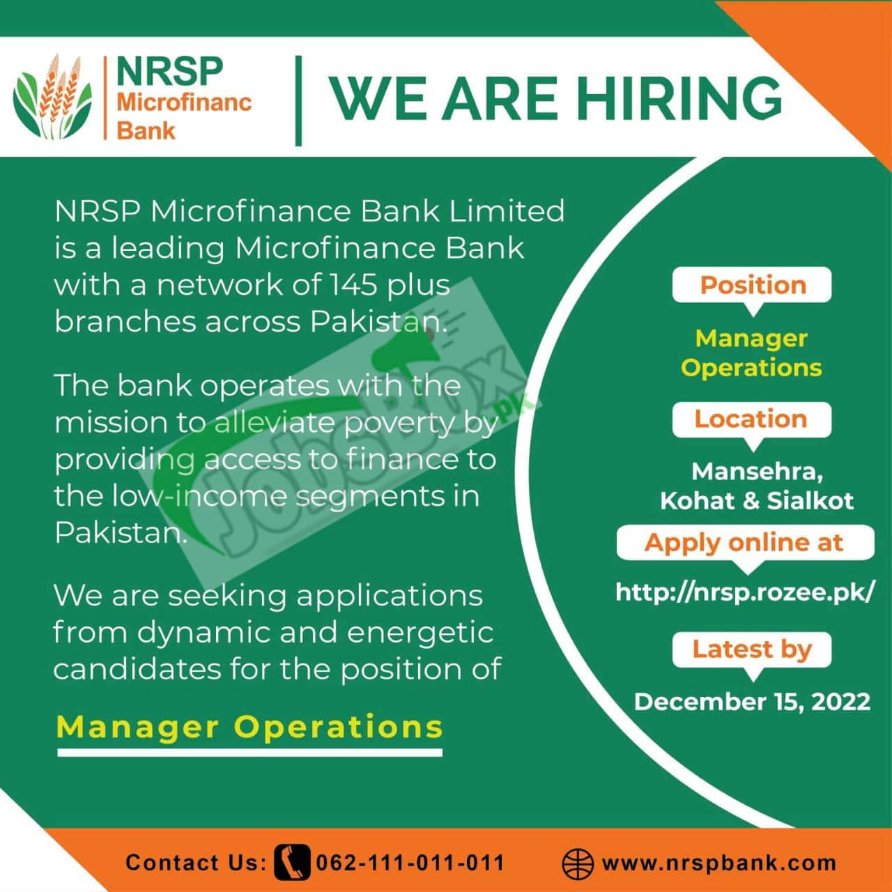 NRSP Microfinance Bank Latest Jobs December 2022 Apply Online