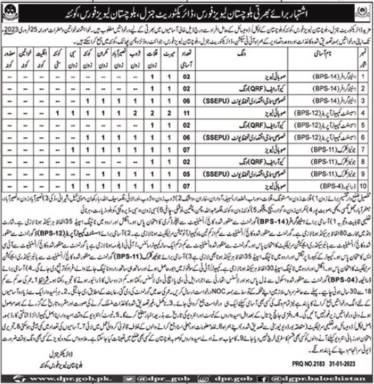 Latest Balochistan Levis Force Jobs 2023 Urgent Jobs In Quetta