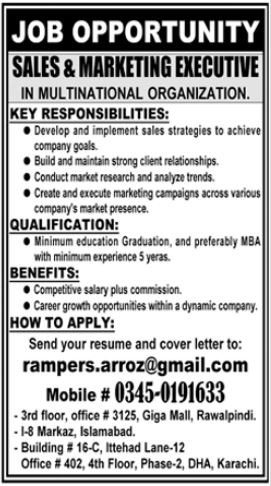 Multinational Organization Jobs 2024 Advertisement