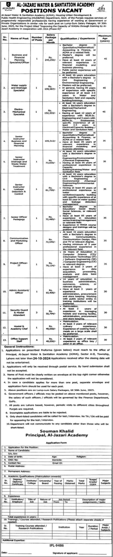 Al Jazari Water & Sanitation Academy AJWA Health Jobs 2024